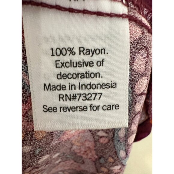 Croft & Borrow Womans Floral Top Size 4X Boho Western Peasant Beachy Hippie Work - Picture 3 of 12